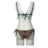 Bikini donna triangolo foderato JUSTMINE double-face emerald/orange/lila B2835  8028 Made in Italy