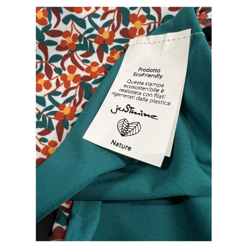 Bikini donna triangolo foderato JUSTMINE double-face emerald/orange/lila B2835  8028 Made in Italy