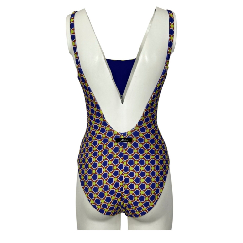 JUSTMINE one-piece swimsuit | purple/rust/lime pattern | A706J 8022 | Made in Italy