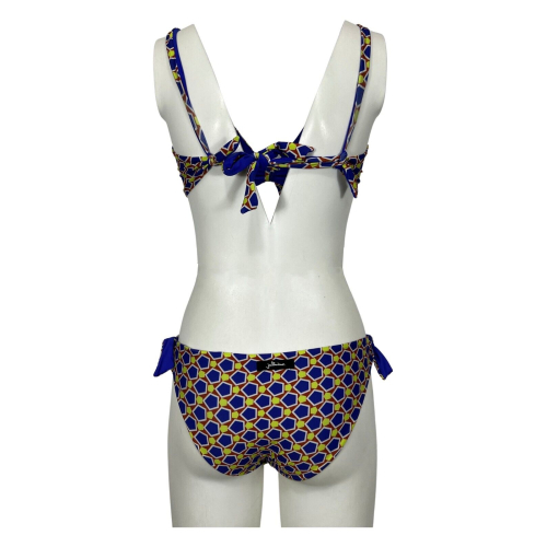 JUSTMINE reversible sailing bikini | purple/rust/lime pattern | B2699 C8022 | Made in Italy