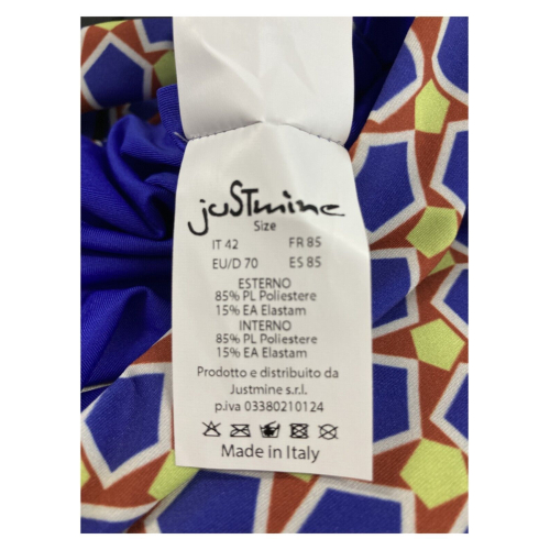 JUSTMINE reversible sailing bikini | purple/rust/lime pattern | B2699 C8022 | Made in Italy