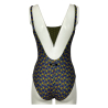 JUSTMINE costume donna intero double-face fantasia purple/rust/lime A706J 8027 MADE IN ITALY