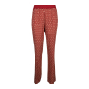 Pantalone donna in jersey di viscosa VIA MASINI 80  | Mod. M694GL  | rosso/ecru | MADE IN ITALY