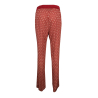 Pantalone donna in jersey di viscosa VIA MASINI 80  | Mod. M694GL  | rosso/ecru | MADE IN ITALY