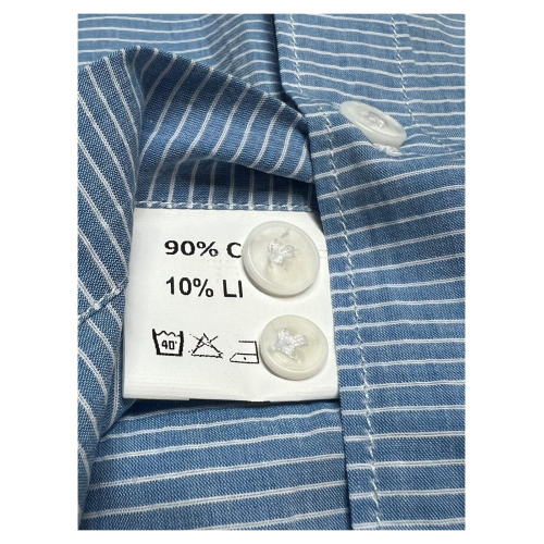 Camicia uomo azzurro righe bianche slim cotone leggero BRANCACCIO linea FUNKY  | Mod. SG41Y0 SLIM GIO’ HBN0511 | MADE IN ITALY