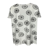 White Afro Print Box Crew Neck T-Shirt NEIRAMI | Model T778JA | 94% Cotton 6% Lycra | MADE IN ITALY