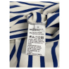 Crew-neck t-shirt with dropped sleeves ivory/blue stripes NEIRAMI | Model T778MY EASY | 96% Cotton 4% Elastane | MADE IN ITALY