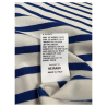 Crew-neck t-shirt with dropped sleeves ivory/blue stripes NEIRAMI | Model T778MY EASY | 96% Cotton 4% Elastane | MADE IN ITALY