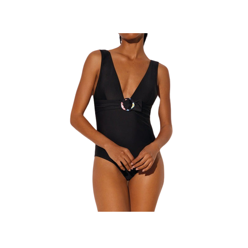 Black one-piece swimsuit with YSABEL MORA detail, CUP B, ART. 82193
