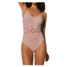Green/pink striped one-piece swimsuit YSABEL MORA, CUP B, ART. 82375