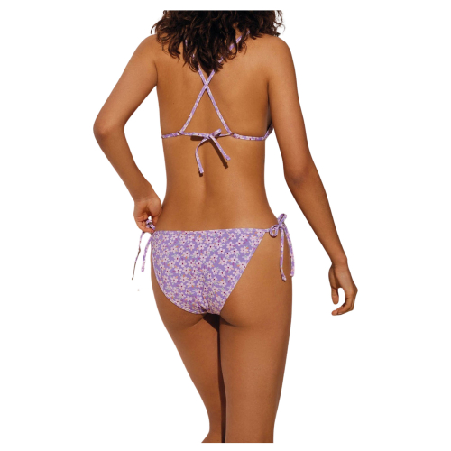 Triangle bikini with purple floral print YSABEL MORA, CUP B, ART. 82055