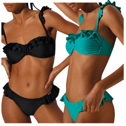 Bikini bandeau balze a...