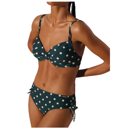 Bandeau bikini with reductive underwire, polka dots YSABEL MORA, CUP D, ART. 82288