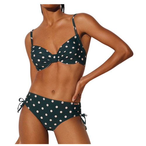 Bikini bandeau con ferretto riduttivo, a pois YSABEL MORA, COPPA D, ART. 82288