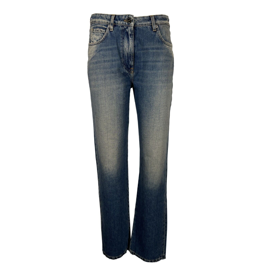 jeans regular denim medio sabbiato SEMICOUTURE  Y3SY16 SHANTAE 100% cotone MADE IN ITALY