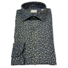 Multicolor light blue floral shirt BRANCACCIO FUNKY line 100% cotton GG00Y1 GOLD GIO' GDG3508 MADE IN ITALY