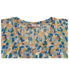 Women's multicolor patterned linen T-shirt Md'M 100% linen 6.42.615.10