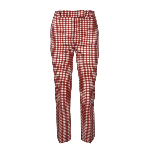 Pantalone donna trombetta vichy VIA MASINI 80 52% cotone 43% poliammide 5% elastan MADE IN ITALY