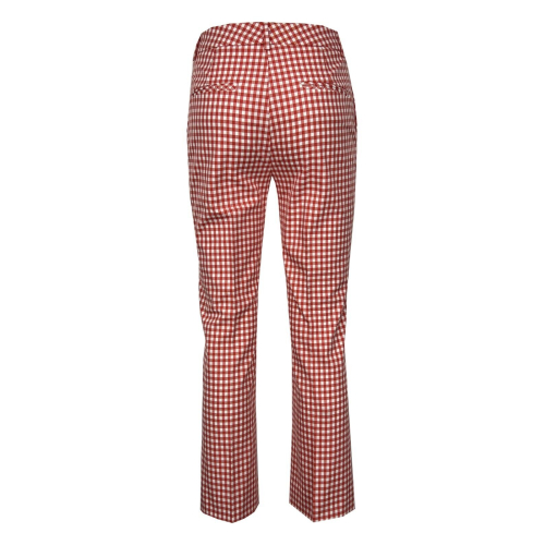 Vichy trumpet woman trousers VIA MASINI 80 52% cotton 43% polyamide 5% elastane MADE IN ITALY