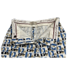 Women's white/light blue/beige patterned trousers VIA MASINI 80 97% cotton 3% elastane MADE IN ITALY