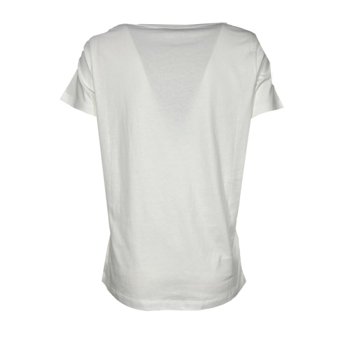 T-shirt donna panna con stampa LA FEE MARABOUTEE 100% cotone mod FF-TS-STITCH MADE IN PORTUGAL