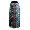 Woman multicolor pleated skirt LA FEE MARABOUTEE 100% polyester mod FF-JU-CHANA-Z MADE IN ITALY