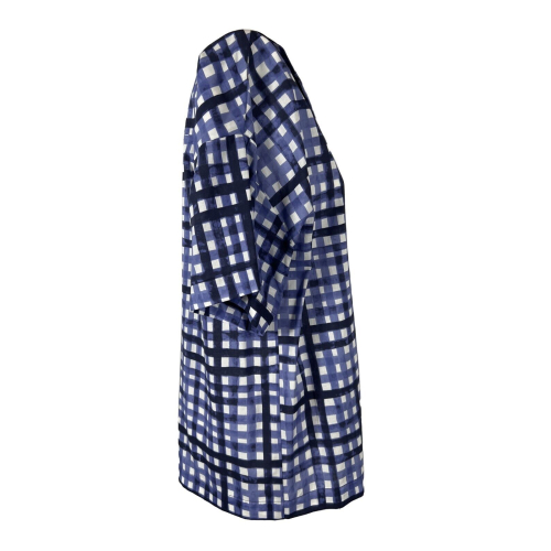 Women's oversized checked shirt SEMICOUTURE 100% cotton S3SS04 SABELLA MADE IN ITALY