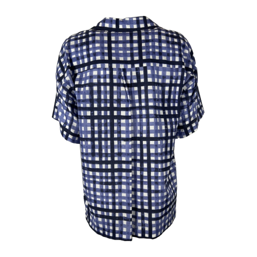 Women's oversized checked shirt SEMICOUTURE 100% cotton S3SS04 SABELLA MADE IN ITALY