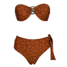 OLIVIA GOLD line bikini woman polka dot cinnamon / black GH / 306 C MADE IN ITALY