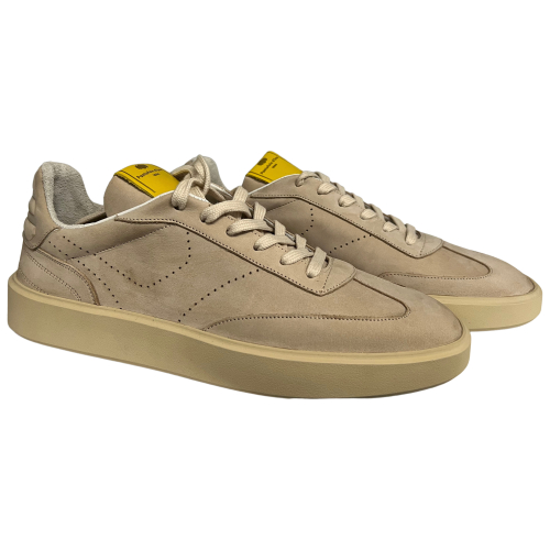 PANTOFOLA D'ORO Scarpa uomo beige LEAGUE LOW art LLG7TU materiale nabuk MADE IN ITALY