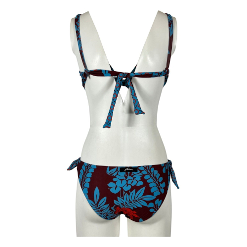 Bikini donna vela double-face JUSTMINE coppa C turquoise/red/plum B2699 C8024 Made in Italy