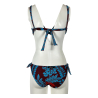 JUSTMINE reversible sailing bikini cup C turquoise/red/plum B2699 C8024 Made in Italy