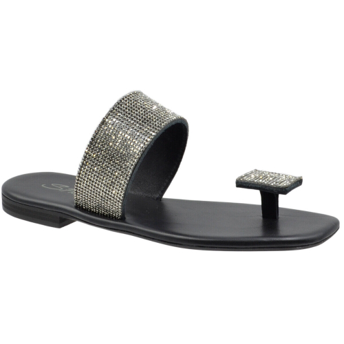 S.PIERO Sandia line Square leather sandal with soft covered sole E34-004