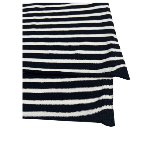 LIVIANA CONTI women's blue white striped oversized sweater F1SA40 65% viscose 35% polyamide MADE IN ITALY