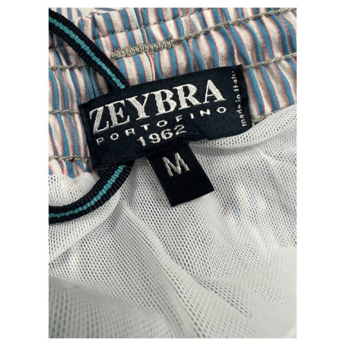 ZEYBRA Turquoise striped swimsuit AUB345 SEERSUCKER 100% nylon MADE IN ITALY