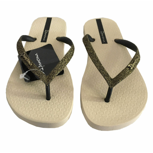 IPANEMA FLIP FLOPS BEIGE/BLACK WOMAN 81739 LOLITA MADE IN BRAZIL