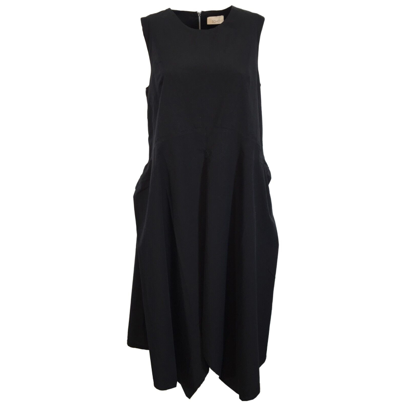 SOHO-T woman sleeveless black washed dress art 21SA45 21STC100 MADE IN ITALY
