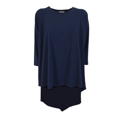 SOHO-T maxi t-shirt donna asimmetrica art 21SM48 21SJ1460 MIRAGE in cotone MADE IN ITALY