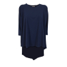 SOHO-T maxi t-shirt donna asimmetrica art 21SM48 21SJ1460 MIRAGE in cotone MADE IN ITALY
