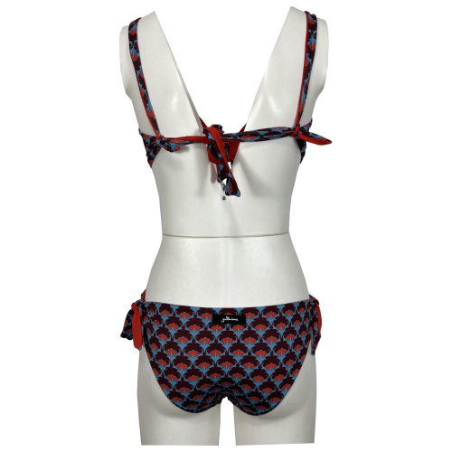 JUSTMINE women's bikini sailing reversible cup C turquoise/red/plum B2699 C8026 MADE IN ITALY