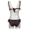 JUSTMINE women's bikini sailing reversible cup C turquoise/red/plum B2699 C8026 MADE IN ITALY