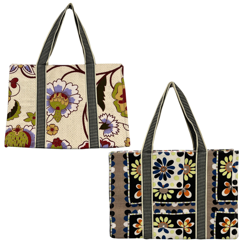 ORDI.TO multicolor patterned woman shopper bag ORDIBAG 100% cotton