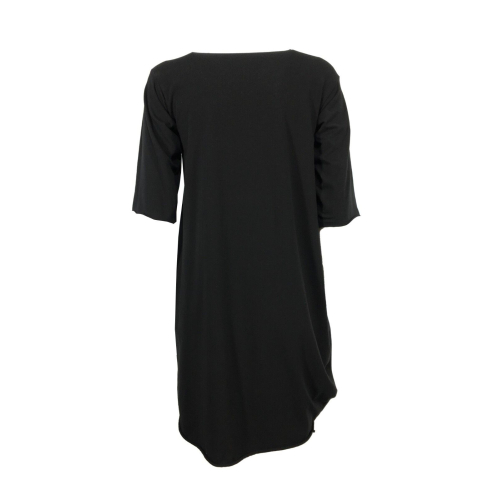 INDUSTRIAL maxi t-shirt donna nera felpa garzata W15 90% cotone 10% elastan MADE IN ITALY