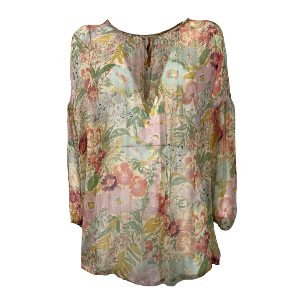 RUE BISQUIT floral patterned blouse RS7375 100% viscose MADE IN ITALY
