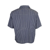 MADSON by BottegaChilometriZero white/blue over striped man shirt DU23045 100% cotton MADE IN ITALY
