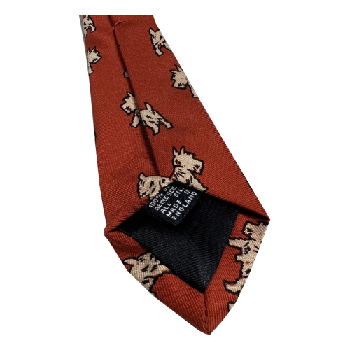 DRAKE'S LONDON man lined tie with puppies, MADE IN ENGLAND