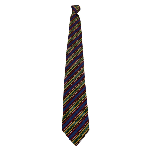 DRAKE'S LONDON men's lined tie 8 cm multicolor stripes 100% silk MADE IN LONDON