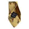 DRAKE'S LONDON men's lined tie with diving pattern, yellow MADE IN ENGLAND