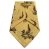 DRAKE'S LONDON men's lined tie with diving pattern, yellow MADE IN ENGLAND