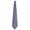 DRAKE'S LONDON men's lined tie with giraffe pattern, wisteria/light blue MADE IN ENGLAND